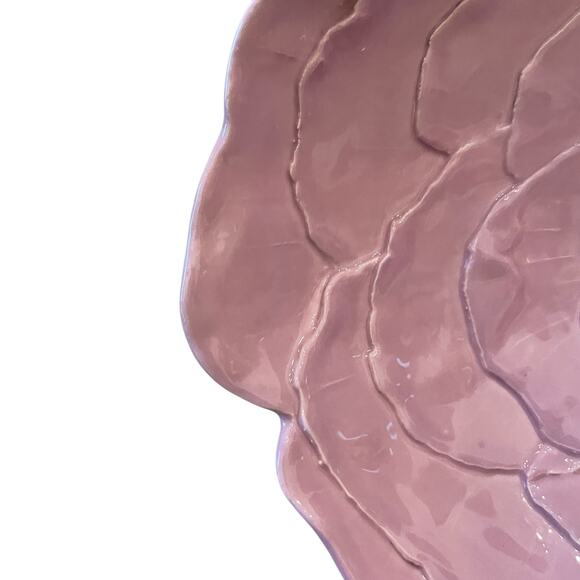 VIETRI Made In Italy Fiori Di Campo Lilac Rose Serving Bowl Floral Embossed New - Picture 15 of 16